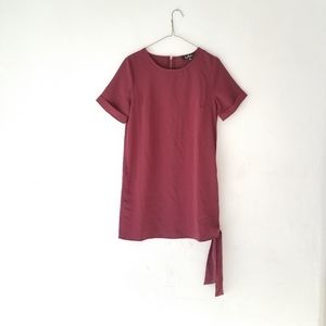 Lulus Burgundy mini dress loose fit short sleeve